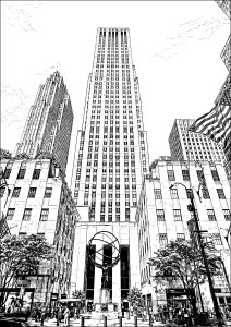 Rockefeller Center und Midtown Wolkenkratzer