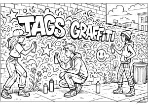 Graffiti strassenkunst 94590