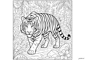Majestätischer Tiger im Dschungel