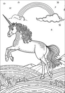 Schönes Einhorn Am Himmel