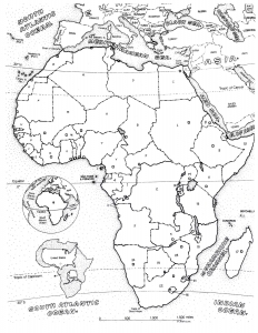 Desenhos para colorir gratuitos para crianças de África