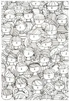 Desenhos Simples Para Crianças Para Colorir De Anti Stress / Zen