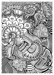 Desenhos simples para colorir de Anti-Stress / Zen para imprimir e colorir