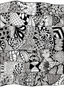 Desenhos para colorir para crianças gratuitos de Anti-Stress / Zen