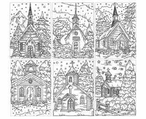 Desenhos para colorir gratuitos de Arquitetura e casa para imprimir