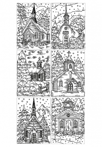 Aldeia grega - Arquitetura e casa - Coloring Pages for Adults