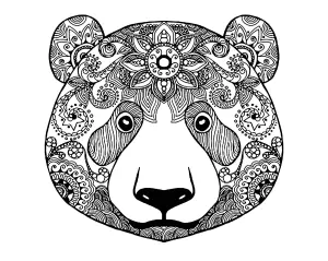 Desenhos para colorir gratuitos para crianças de Ursos