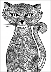 Desenhos para colorir de Gatos para baixar