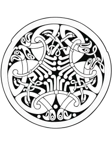 Desenhos para colorir gratuitos de arte celta para baixar
