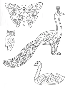 Desenhos para colorir de arte celta para crianças