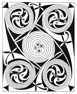 Desenhos para colorir para crianças de arte celta