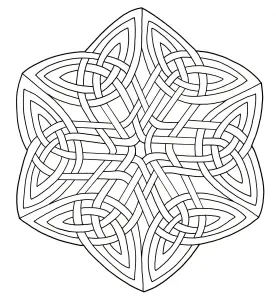 Desenhos para colorir de arte celta para crianças