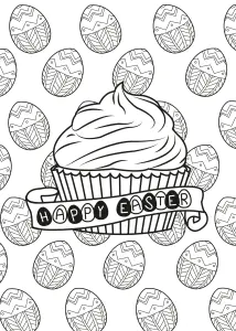 Desenhos Para Colorir Para Crianças Gratuitos De Bolos De Copo