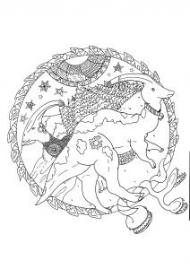 Luta de dinossauros - Dinossauros - Coloring Pages for Adults