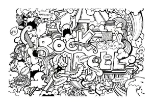 Desenhos para colorir de doodle art / doodling gratuitos para crianças