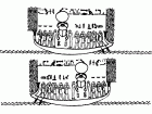 Desenhos simples para colorir gratuitos de Egito e hieróglifos para baixar