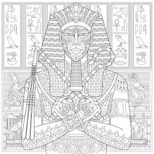 Desenhos para colorir de Egito e hieróglifos para baixar