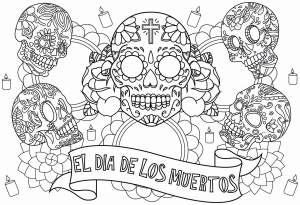 Desenhos para colorir para crianças gratuitos de El Dia de Los Muertos