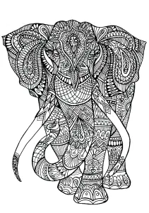 Desenhos Simples Para Colorir De Elefantes Para Imprimir E Colorir