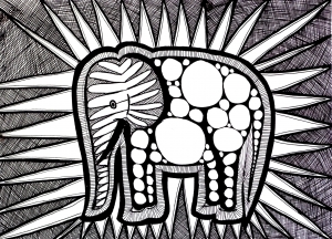 Elefante: Coloração Complexa