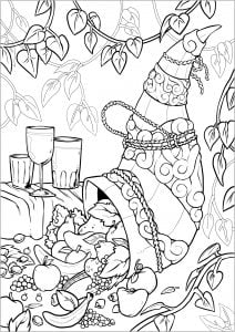 Cornucópia Cheia De Frutos