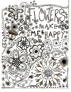 Desenhos Para Colorir Gratuitos De Flores E Vegetação Para Baixar