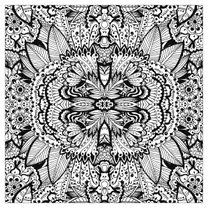 Desenhos para colorir gratuitos de flores e vegetação para imprimir