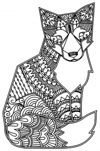 Cabeça de raposa - Raposas - Coloring Pages for Adults