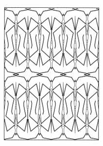 Desenhos simples para colorir gratuitos de Borboletas e insetos para baixar