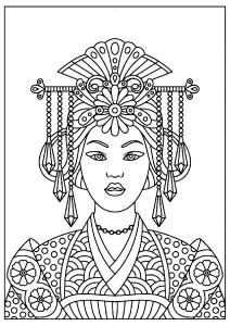 Desenho De Uma Imperatriz Japonesa