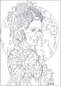 Boneca japonesa para colorir  Coloring book art, Coloring