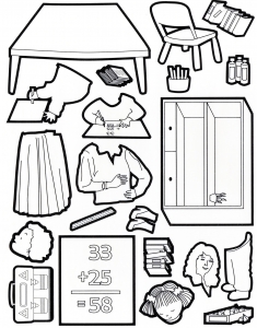 Desenhos Simples Para Colorir Para Crianças De Escola, Grátis, Para Baixar