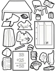 Desenhos Simples Para Colorir Para Crianças De Escola, Grátis, Para Baixar