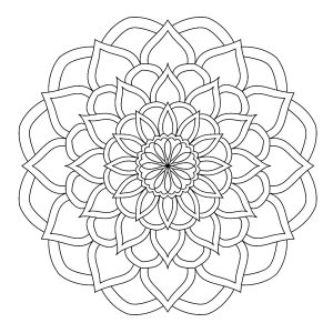 Mandala Abstrata Simples Com Linhas Finas