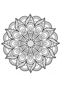 Mandala dos livros de colorir gratuitos para adultos - 1