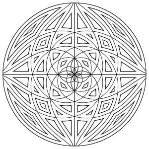 Desenhos simples para colorir de Mandalas para imprimir e colorir