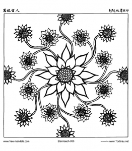 Desenhos simples para colorir para crianças de Mandalas, grátis, para baixar