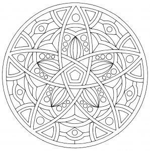 Desenhos simples para colorir gratuitos de Mandalas para baixar