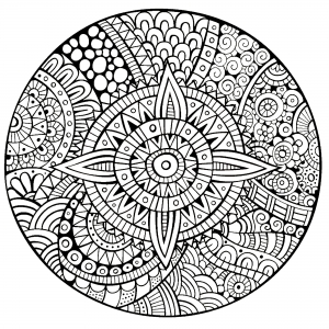 Desenhos para colorir de Mandalas gratuitos para crianças