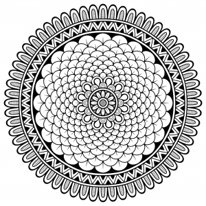 Desenhos para colorir de Mandalas gratuitos para crianças