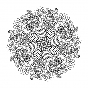 Desenhos simples para crianças para colorir de Mandalas