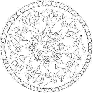 Mandala Com Símbolos De Paz