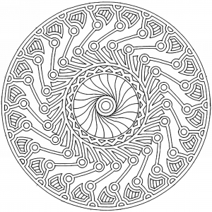 Desenhos simples para colorir de Mandalas para imprimir e colorir