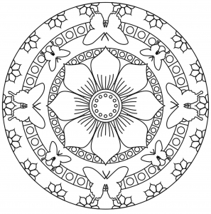 Desenhos simples para colorir de Mandalas para imprimir e colorir