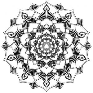 Mandala suavizante com padrões harmoniosos