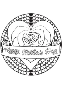 Desenhos Simples Para Colorir Para Crianças De Dia Das Mães, Grátis, Para Baixar