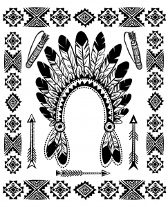 Desenhos Simples Para Crianças Para Colorir De Nativos Americanos