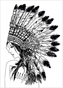 Desenhos para colorir de Nativos americanos para baixar