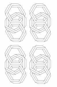 Desenhos simples para colorir de Op Art para imprimir e colorir