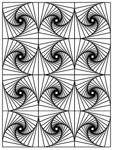 Desenhos Para Colorir Gratuitos De Op Art Para Baixar